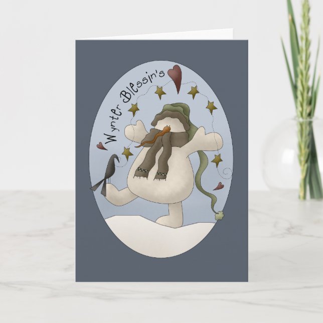 Winter Blessings Holiday Card (Front)