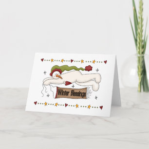 Winter Blessings Tshirts and Gifts Holiday Card