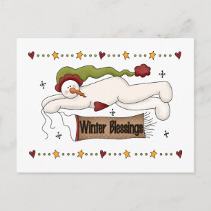Winter Blessings Tshirts and Gifts Postcard