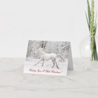 Winter Blizzard Horse Christmas Greeting Card