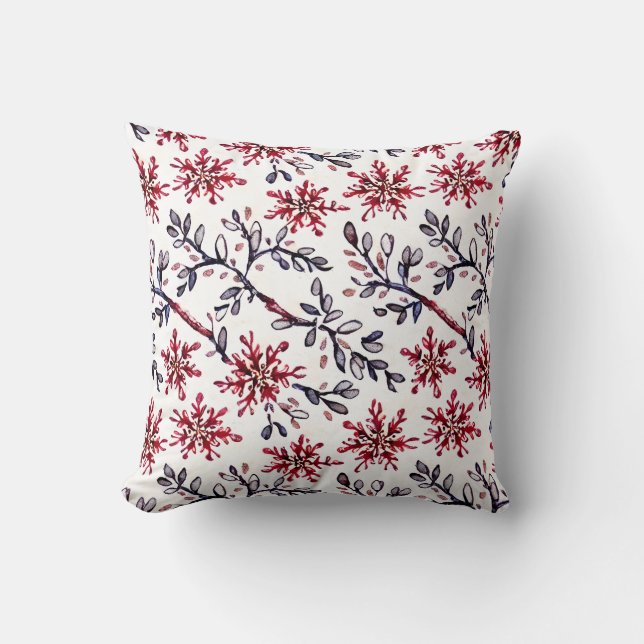 Winter Bloom Accent Pillow (Front)