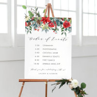 Winter Blooms Garland Wedding Order of Events