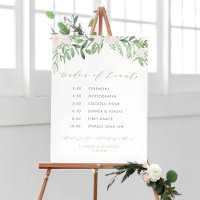 Winter Blooms Garland Wedding Order of Events