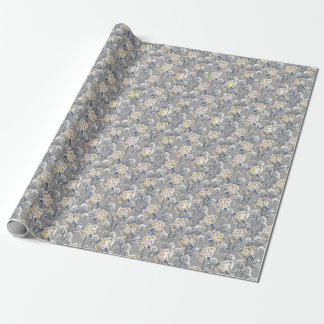 Winter Blossom: Delicate Floral Pattern Wrapping Paper