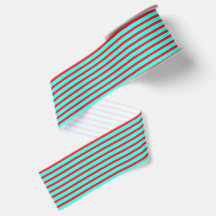 Winter Blue and Red Stripes