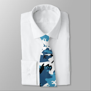 Winter Blue Camo Tie