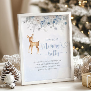 Winter blue deer how big is mummy's belly game poster