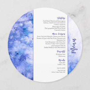Winter Blue Garden Wedding Circle Menu