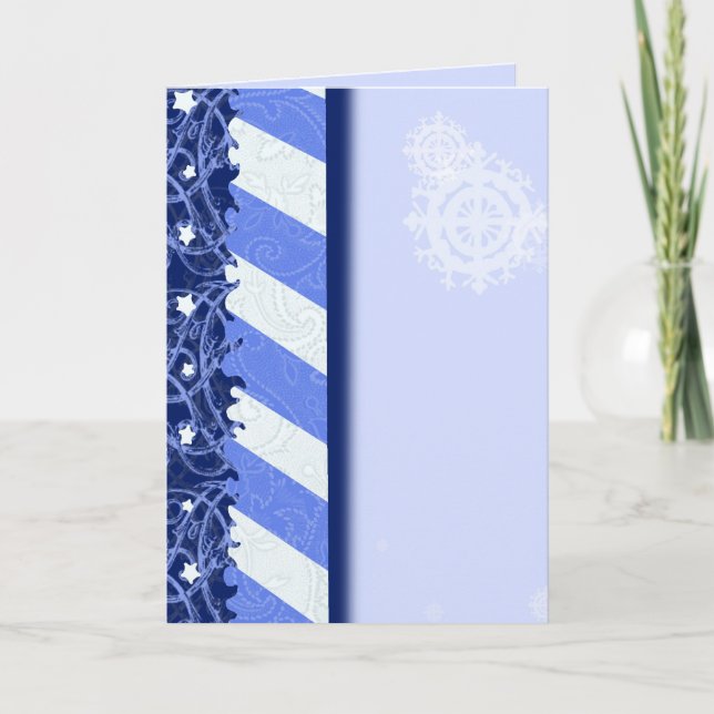 Winter Blue Holiday Card (Front)