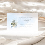 Winter blue how big is mummy's belly enclosure card<br><div class="desc">Winter blue how big is mummy's belly Enclosure Card. "Baby it's cold outside" baby shower game card.
Matching Sign available.</div>