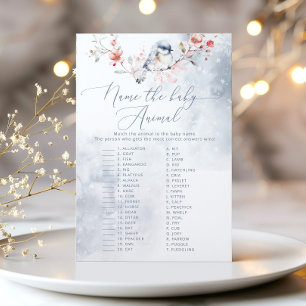 Winter blue name the baby animals baby shower game
