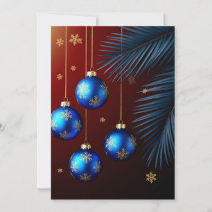 Winter Blue Ornament Glow 🎄❄️ Elegant Christmas Card