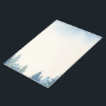 Winter blue pine trees plain notepad<br><div class="desc">This elegant note paper features a delicate hand-painted watercolor illustration of snow dusted pine trees standing tall against a soft blue winter sky. The gentle snowflakes and frosty blue evergreens create a serene and peaceful winter woodland atmosphere. Perfect for letter writing, to do lists, and seasonal notes, this design embodies...</div>