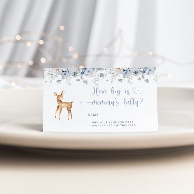 Winter blue silver deer how big is mommys belly enclosure card (Creator Uploaded)