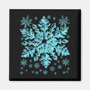 Winter Blue Snowflake Christmas Xmas Costumes Men  Magnet