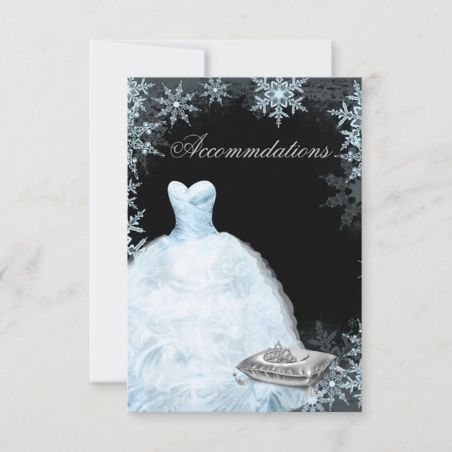 Winter Blue Snowflake Sweet Sixteen Party Invitation (Front)