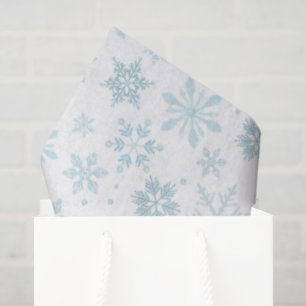 Winter Blue Snowflakes Wrapping Paper