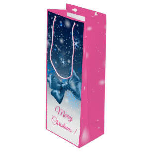 Winter Blue Wine Gift Bag