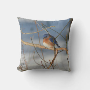Winter Bluebird Cushion