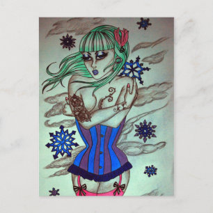 winter blues postcard