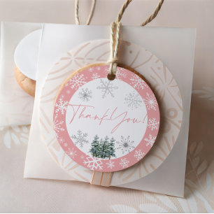 Winter Blush Thank You Sticker