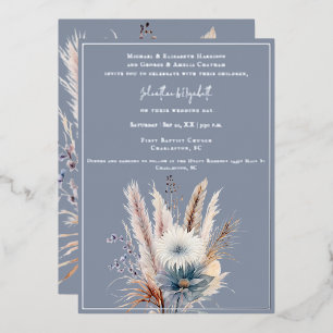 Winter Boho Floral Wedding   Blue