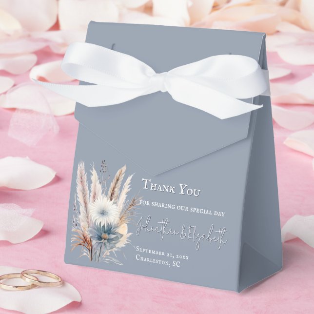 Winter Boho Floral Wedding | Blue Favour Box (Wedding)