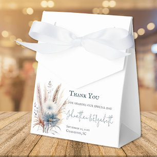 Winter Boho Floral Wedding   White Favour Box