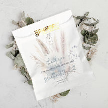 Winter Boho Floral | White Wedding Favour Bag