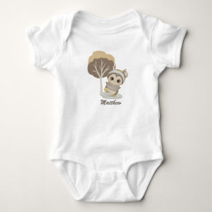 Winter Boho Penguin Baby Bodysuit