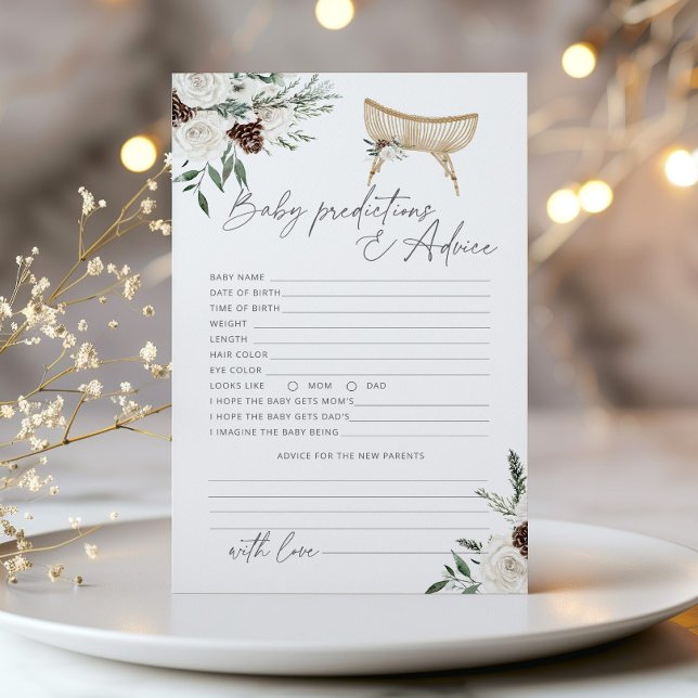 Winter boho Predictions and advice for baby card (Creator Uploaded)
