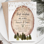 Winter BONFIRE Best Wishes Couple Shower Woodland Invitation<br><div class="desc">Winter BONFIRE Best Wishes Couple Shower Woodland</div>