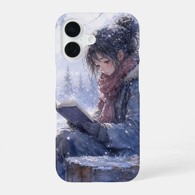Winter Book Lover Phone Case (Back)