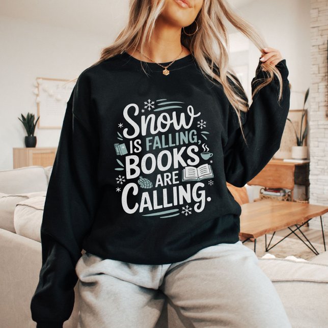 Winter Book Lover  with Snowflakes Sweatshirt (Creator Uploaded)
