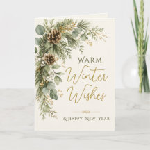 Winter Botanica Elegant Warm Winter Wishes