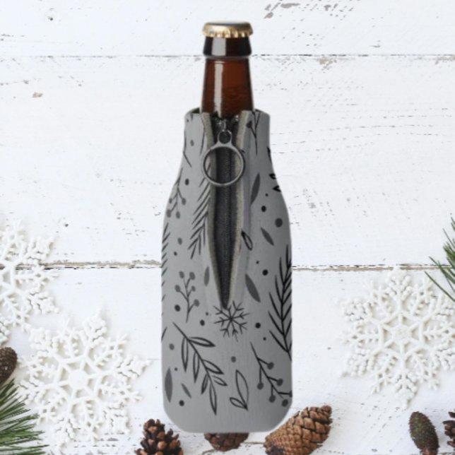 Winter Botanical Beverage Cooler – Grey & Black (Creator Uploaded)