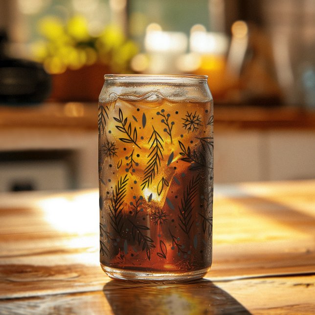 Winter Botanical Can Glass (Creator Uploaded)