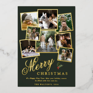 Winter Botanical Festive Christmas Photo Collage
