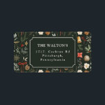 Winter Botanical Festive Return Address Christmas Label<br><div class="desc">Enhance your holiday greetings with the refined touch of our Botanical Christmas address labels. Adorned with a beautiful winter foliage pattern, delicate florals, pine cones, red bows, holly, mistletoe, and baubles, these labels add a sophisticated touch to your envelopes. Designed to perfectly coordinate with our Winter Botanicals holiday stationery, these...</div>