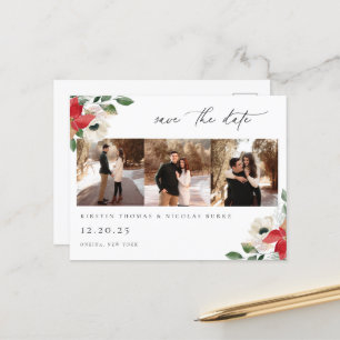 Winter Botanical Floral Photo Postcard