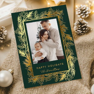 Winter Botanical Greenery Leaves Berries Christmas