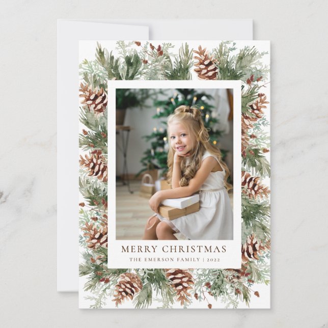 Winter Botanical Holiday Card (Front)