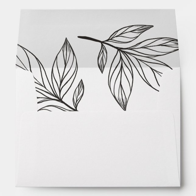 Winter Botanical Return Name and Address Holiday Envelope (Back (Bottom))