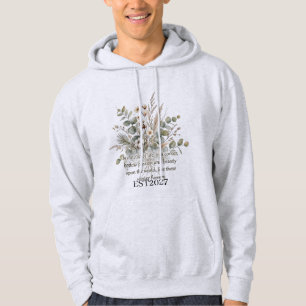 Winter Botanical Watercolor   Cotton  Hoodie