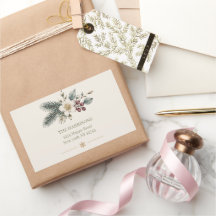 Winter Botanical Watercolor Floral Wedding