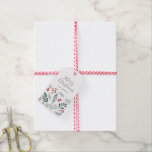 Winter Botanicals Elegant Holiday Christmas Gift Tags<br><div class="desc">Add a modern and stylish finishing touch to your giftwrap this holiday season, with custom printed gift tags. Featuring our hand-drawn watercolor wintery botanicals in classic holiday colours. Instantly personalise with your own text using the template fields provided. The back features a matching pattern with a blank space for you...</div>