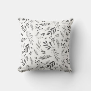 Winter Botanicals Elegant Holiday Cushion