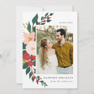 Winter Botanicals Holiday Photo Card