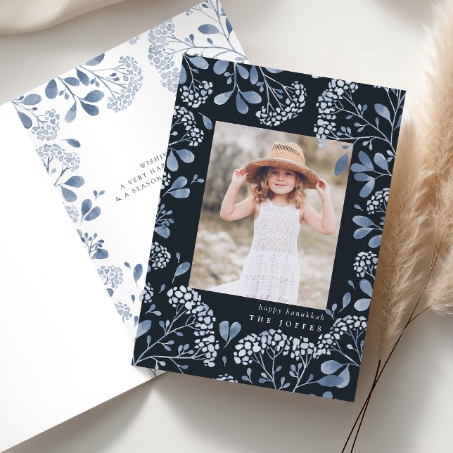 Winter Bouquet | Folded Hanukkah Photo Card (Creator Uploaded)