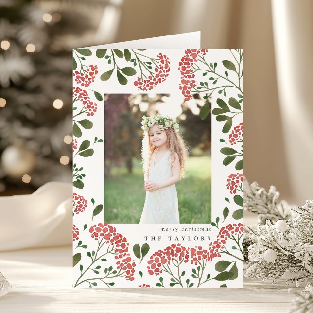 Winter Bouquet | Folded Holiday Card (Creator Uploaded)